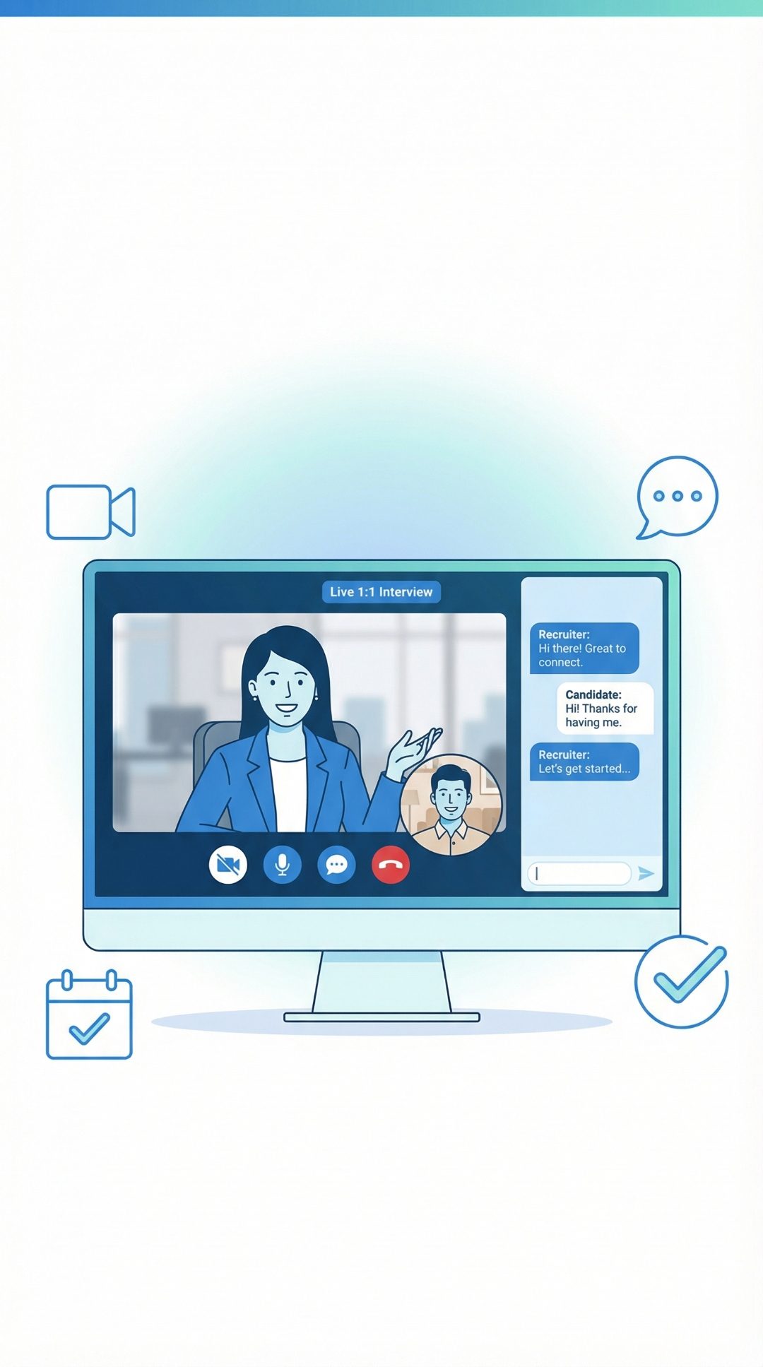 Candidate on phone connecting with a hiring manager from anywhere