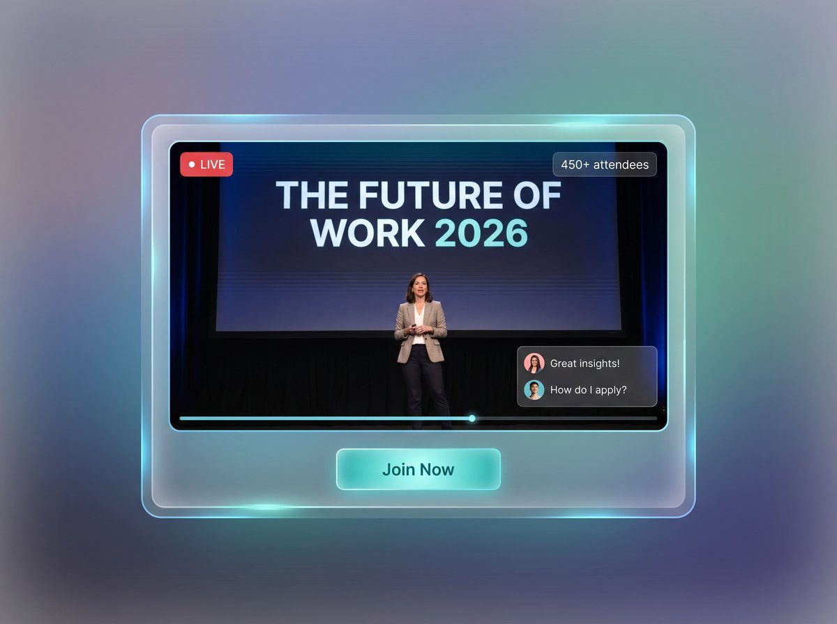 Career webinar with live attendees on the EasyVirtualFair platform